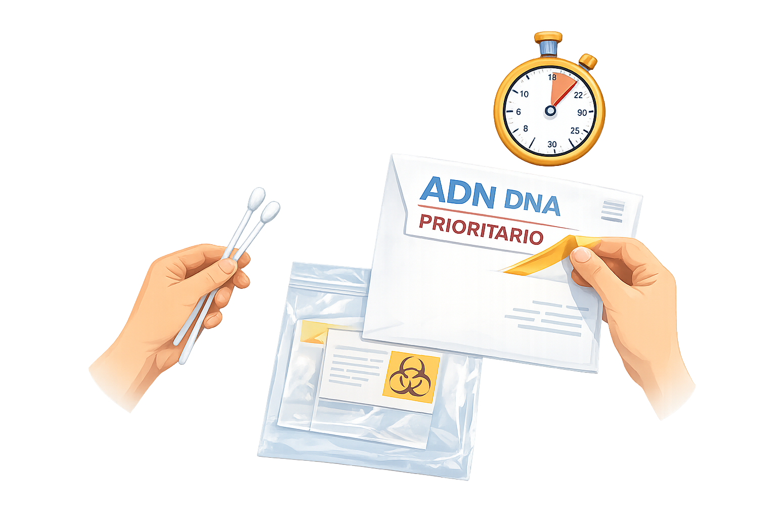 Preparar su propio kit de ADN con urgencia en Córdoba